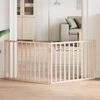 vidaXL بوابة كلب قابلة للطي، لوحتين، 160 سم، مصنوعة من خشب الحور