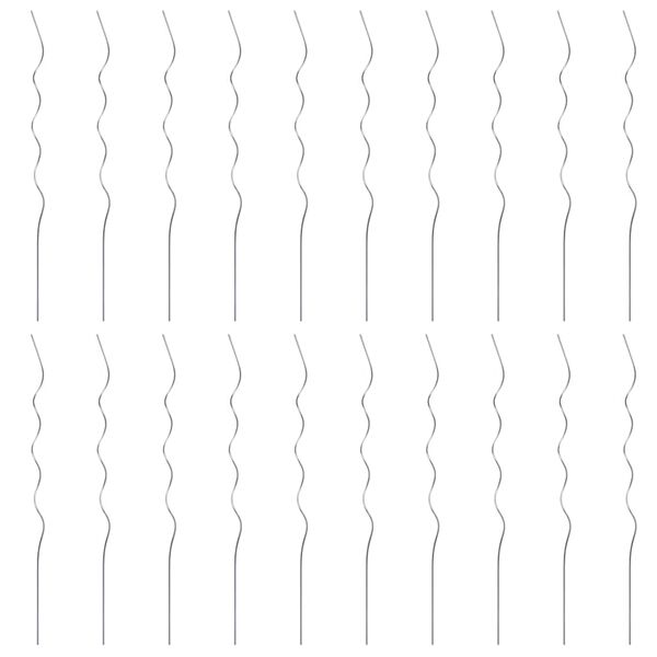 vidaXL دعامات نباتات لولبية 20 ق 110 سم فولاذ مجلفن