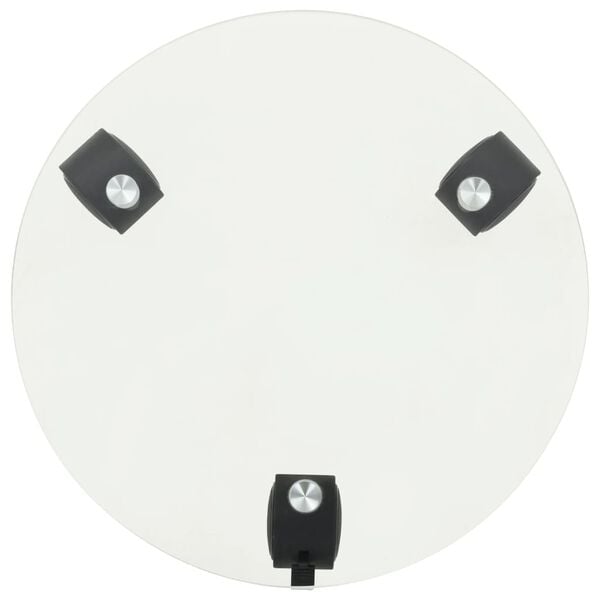 vidaXL حامل نباتات بعجلات 2 ق زجاج مقسّى 28 سم دائري