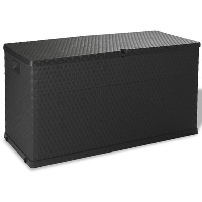 vidaXL صندوق تخزين للحديقة أنثراسيت 120×56×63 سم روطان بولي بروبيلين