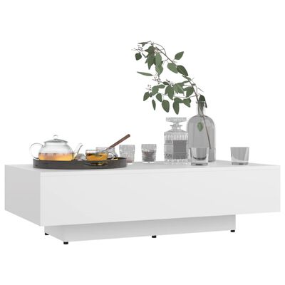 vidaXL طاولة قهوة أبيض 115×60×31 سم خشب صناعي