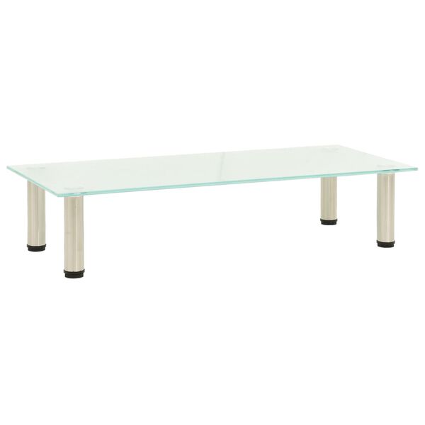 vidaXL حامل تلفزيون بلوري 80×35×17 سم زجاج مقسّى