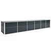 vidaXL سرير حديقة مرتفع من مصنوع من الفولاذ المجلفن مقاس 480 &times; 80 &times; 77 سم من الفحم