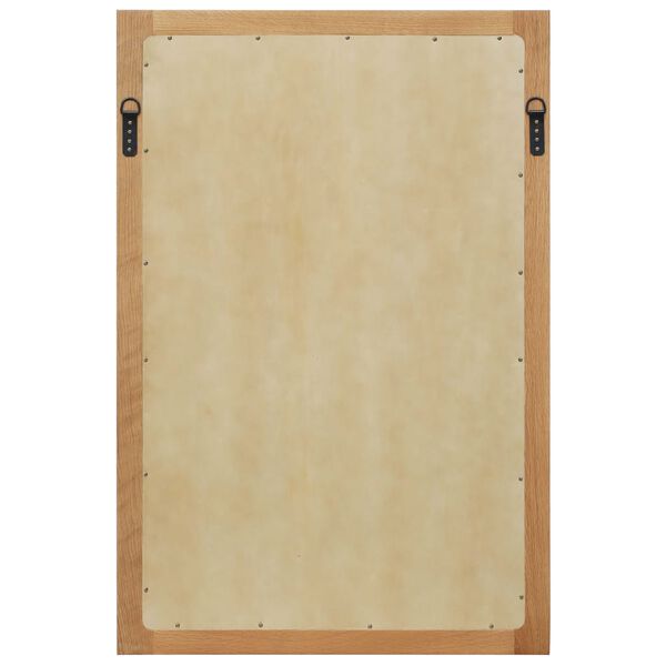 vidaXL مرآة 60×90 سم خشب بلوط صلب