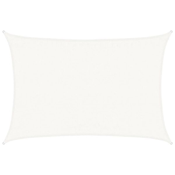 vidaXL مظلة شراعية 160 جم/م² أبيض 3.5×5 م HDPE
