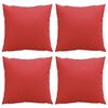 vidaXL 314344 vidaXL Throw Pillows 4 pcs Red 50x50 cm Fabric
