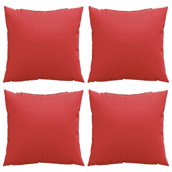 vidaXL 314344 vidaXL Throw Pillows 4 pcs Red 50x50 cm Fabric