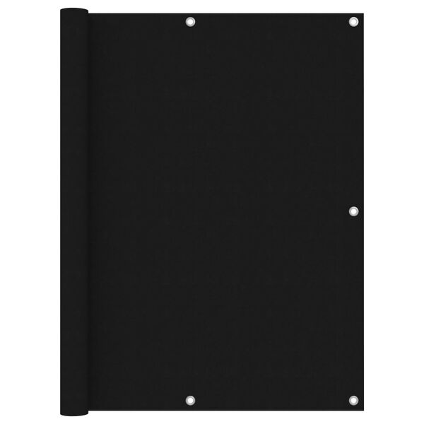 vidaXL ساتر شرفة أسود 120×400 سم قماش أكسفورد