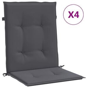 vidaXL وسائد كرسي حديقة 4 ق أنثراسيت 100&times;50&times;3 سم