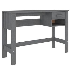 vidaXL مكتب رمادي داكن 110&times;40&times;75 سم خشب صنوبر صلب