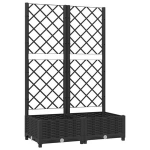 vidaXL حديقة أسود 80 x 40 x 121.5 cm