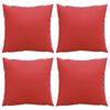 vidaXL 314359 vidaXL Throw Pillows 4 pcs Red 60x60 cm Fabric