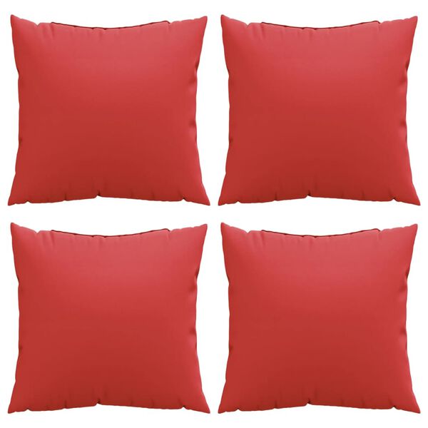 vidaXL 314359 vidaXL Throw Pillows 4 pcs Red 60x60 cm Fabric
