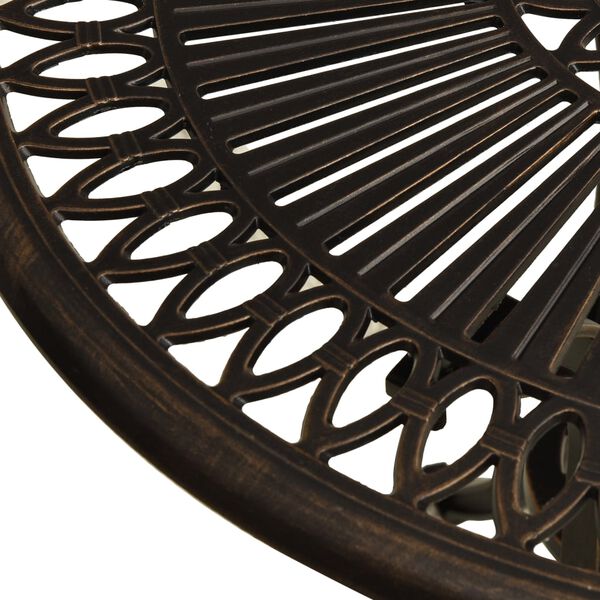 vidaXL طاولة حديقة برونزي 62&times;62&times;65 سم ألومنيوم مصبوب