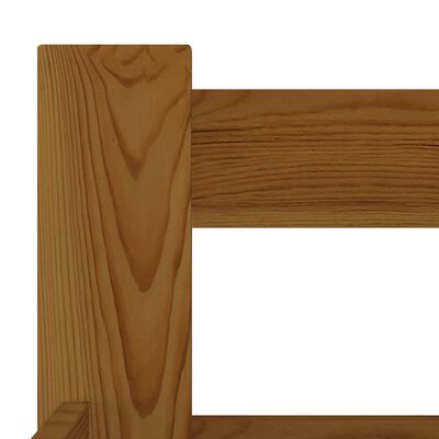 vidaXL إطار سرير بني عسلي خشب صنوبر صلب 200×200 سم