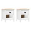 288970 vidaXL Bedside Cabinets 2 pcs "Hill Range" 46x35x49,5 cm Solid Pine Wood - Untranslated