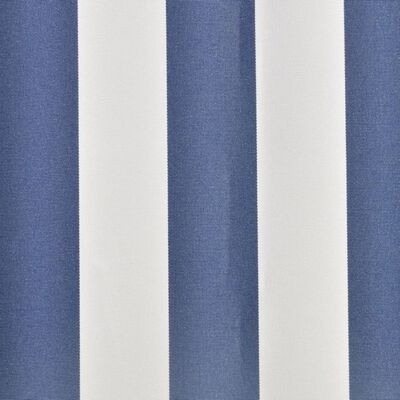 vidaXL غطاء مظلة واقي من الشمس قماش أزرق وأبيض 3×2.5 م (الإطار غير متضمن)