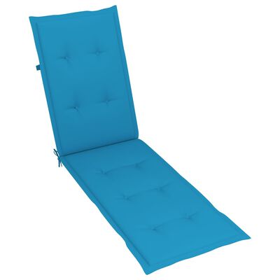 vidaXL وسادة كرسي شاطئ أزرق (75 + 105)3x50x سم