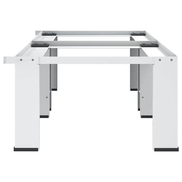 vidaXL قاعدة مزدوجة لآلة الغسيل والتجفيف أبيض