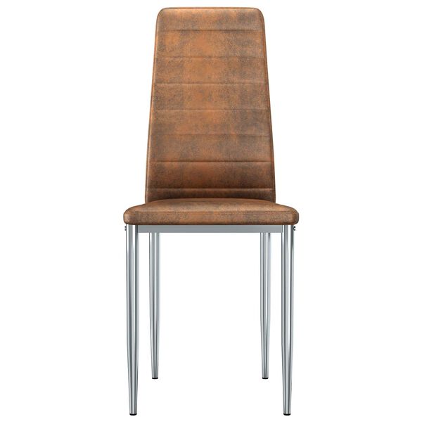 vidaXL كراسي الطعام 2 pcs بني 41.5 &times; 48 &times; 99 سم