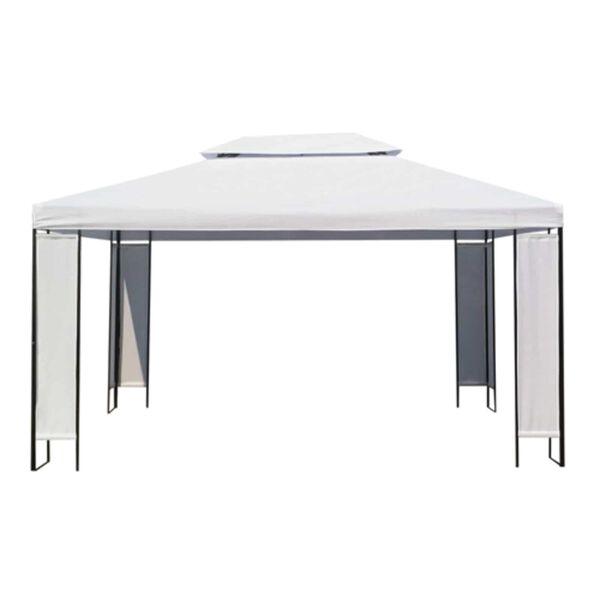 vidaXL مظلات أبيض 3 x 4 x 2.73 م قماش