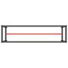 vidaXL إطار طاولة عمل معدني باللونين الأسود والأحمر غير اللامعين، أبعاده 190&times;50&times;79 سم
