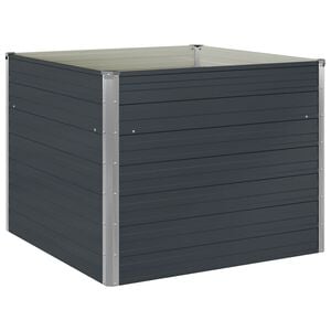 vidaXL حوض زراعي مرتفع أنثراسيت 100&times;100&times;77 سم فولاذ مجلفن
