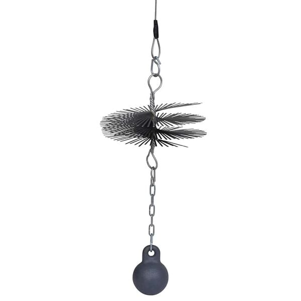 vidaXL فرشاة تنظيف مدخنة دائرية قطر 20 سم