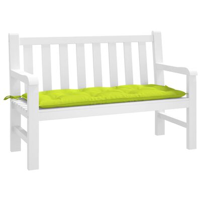 vidaXL وسادة مقعد حديقة أخضر ساطع 120×50×7 سم قماش