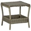 vidaXL طاولة حديقة بني 45&times;45&times;46.5 سم بولي روطان