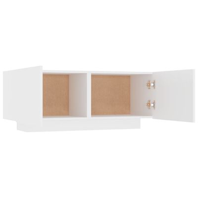 vidaXL خزانة جانب السرير لون أبيض 100×35×40 سم خشب صناعي