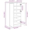 vidaXL خزانة أحذية لون أبيض 100x35x59 سم خشب صناعي