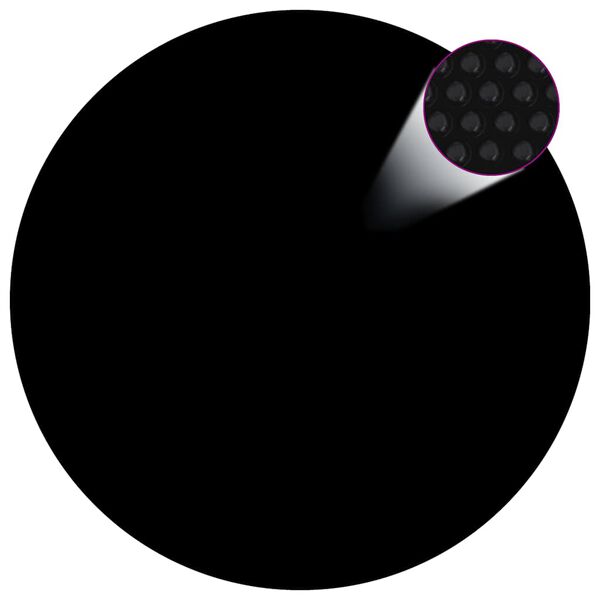 vidaXL لوح حمام سباحة شمسي بولي إيثيلين PE عائم 300 سم أسود وأزرق