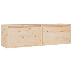vidaXL خزانات حائط 2ق 35x30x60 سم خشب صنوبر صلب