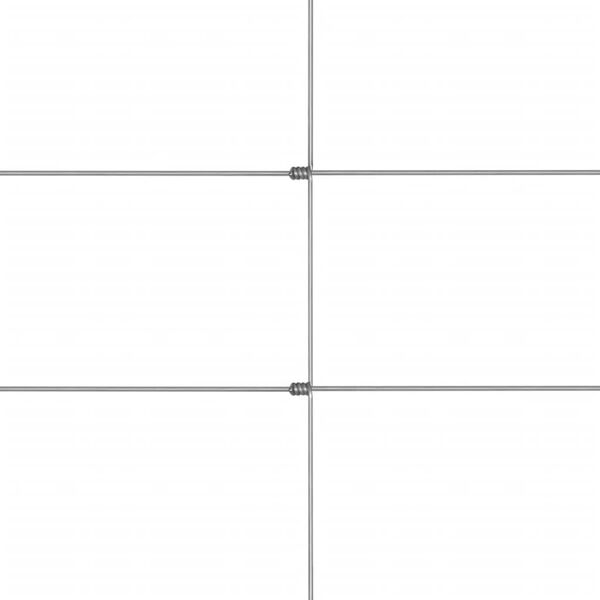 vidaXL سياج حديقة فولاذ مجلفن 50 م 80 سم