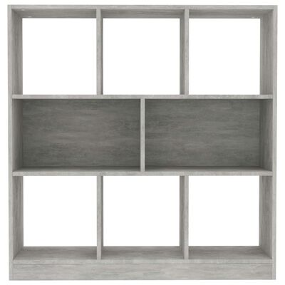 vidaXL 802097 vidaXL Book Cabinet Concrete Grey 97,5x29,5x100 cm Chipboard (US only)