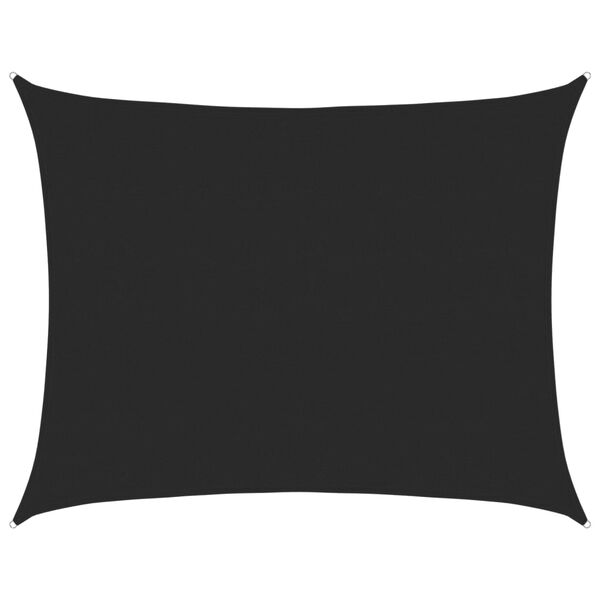 vidaXL مظلة شراعية 160 جم/م&sup2; أسود 6&times;7 م HDPE