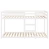 vidaXL سرير بطابقين بدون مرتبة، أبيض، 75 &times; 190 سم، خشب صنوبر صلب