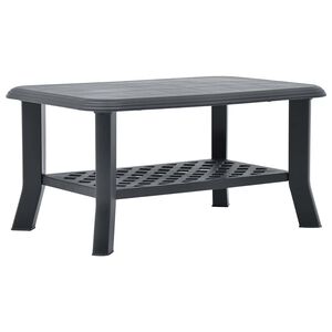 vidaXL طاولة قهوة أنثراسيت 90&times;60&times;46 سم بلاستيك