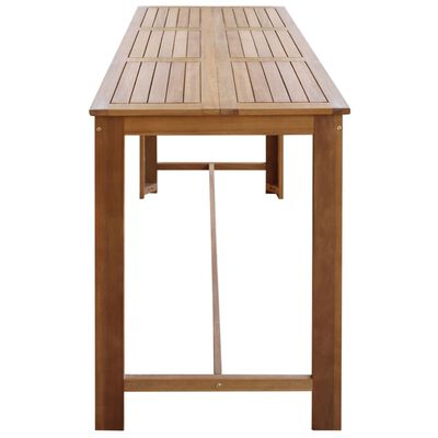 vidaXL طاولة بار خشب أكاسيا صلب 150×70×105 سم