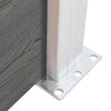 vidaXL لوحة سياج مركب خشب وبلاستيك 175×146 سم رمادي
