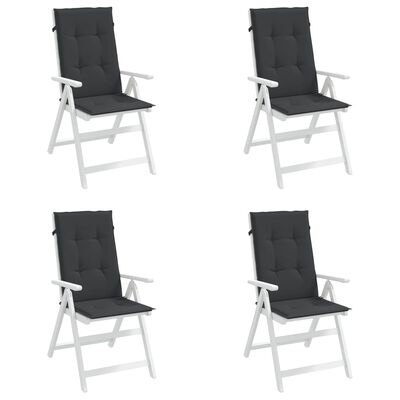 vidaXL وسائد كرسي حديقة 4 ق أسود 120×50×3 سم