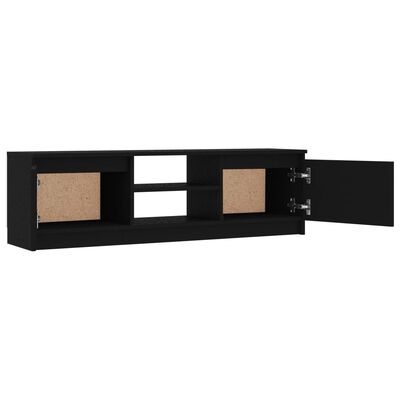 vidaXL خزانة تلفزيون أسود 120×30×35.5 سم خشب صناعي