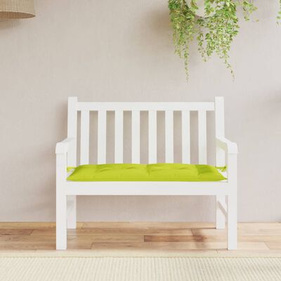 vidaXL وسادة مقعد حديقة أخضر ساطع 100×50×7 سم قماش