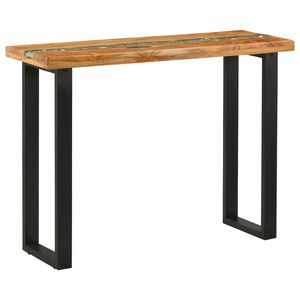 vidaXL طاولة كونسول بني 100 &times; 35 &times; 75 سم خشب تيك صلب