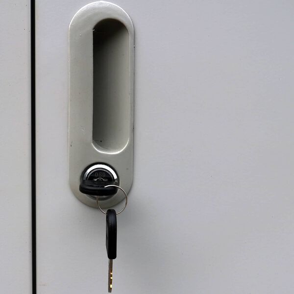 vidaXL خزانة قفل رمادي 45 &times; 90 &times; 180 سم