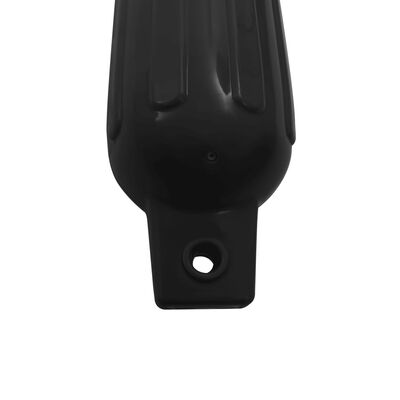 vidaXL مصد قارب 4 قطع لون أسود 41×11.5 سم PVC