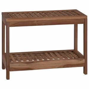 vidaXL طاولة جانبية للحمام طبيعي 60 x 30 x 45 cm خشب تيك صلب
