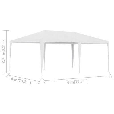 vidaXL خيمة حفلات 4×6 م أبيض