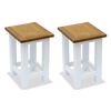 3053419 vidaXL End Tables 2 pcs 27x24x37 cm Solid Oak Wood (2x247052) - Untranslated